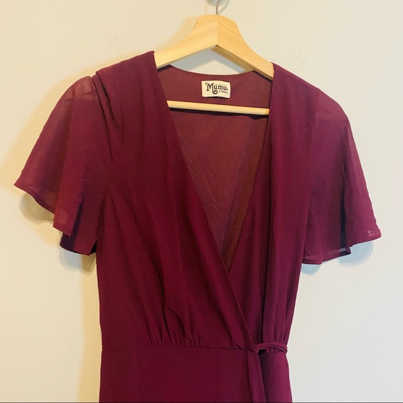 Stunning Sophia FLOWY Chic Merlot/Burgundy Wrap Maxi Dress & or Bathing Coverup! - Picture 3 of 8